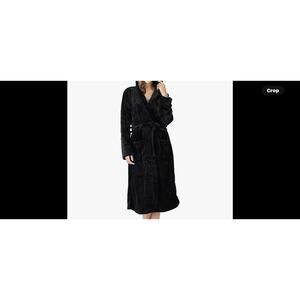 RONGTAI Womens Robes Plush Fleece Hooded Bathrobe